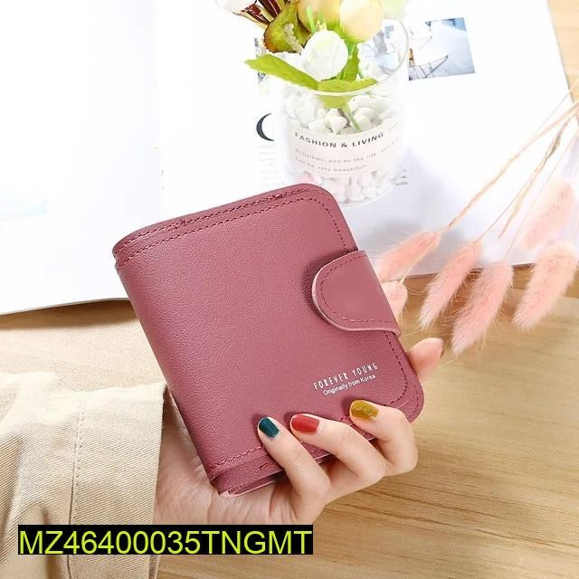 Women Plain Leather Wallet