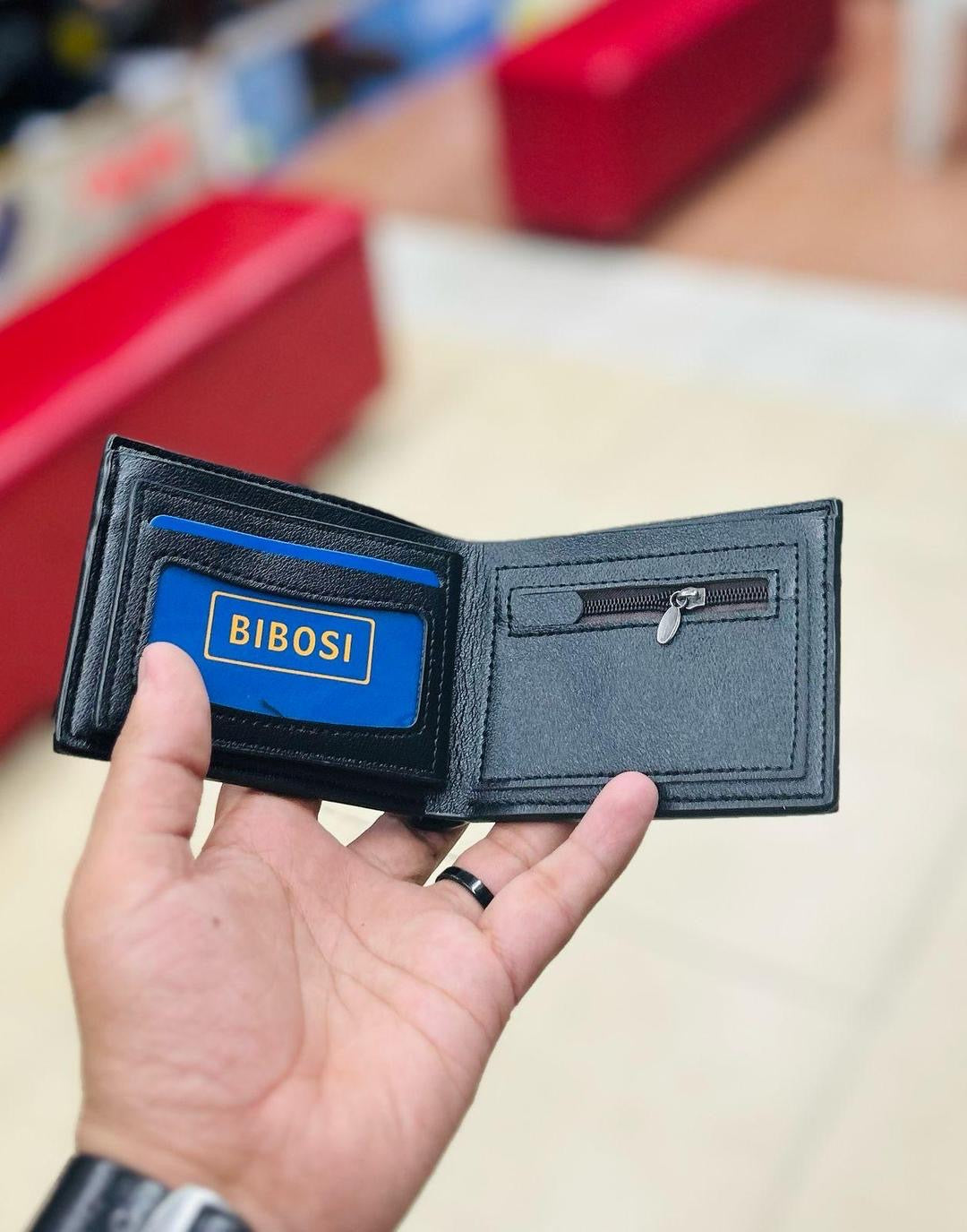 Textured Leather Wallet