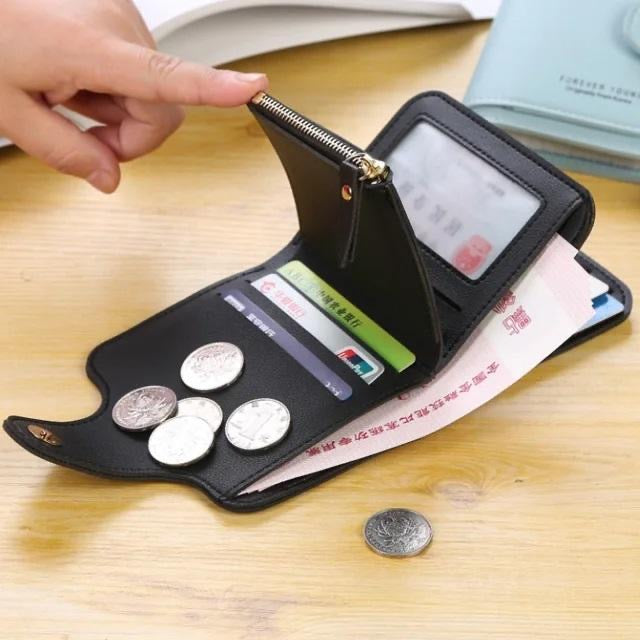 Women Plain Leather Wallet
