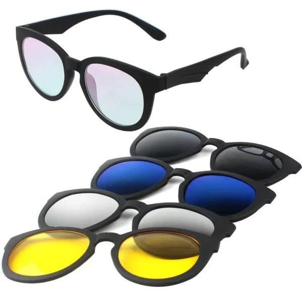 Sunglasses With UV Protectant Lenses 1 Pcs Black Unisex Eyewear