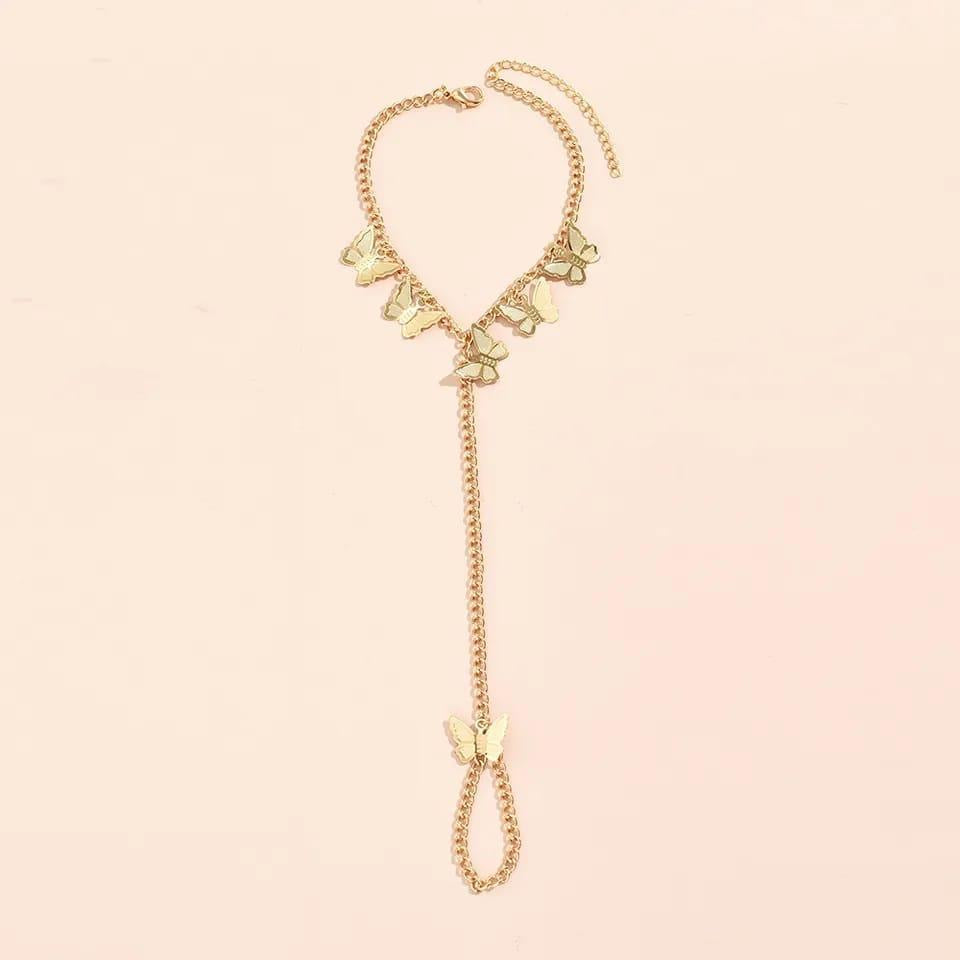 Gold Plated Butterfly Bracelet
